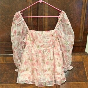Floral Pink Women's Top